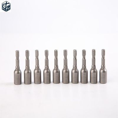 CRV-Material 6.35 Sechseck 10mm*42mm*10PC Magnet-Nuss-Treiber für starke Magnet