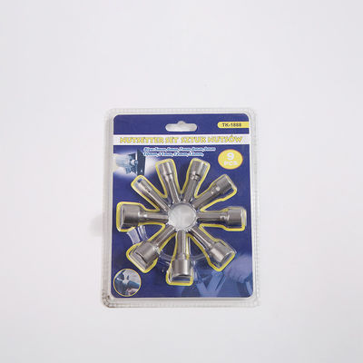 Zusammengestellte CRV Heizung 9 Stück 5mm Größe Impact Nut Treiber Set mit Blister Pack nicht bewertet