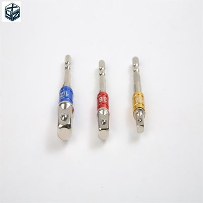 CRV Chrom-Vanadium-Stahl Silber 1/4' 54mm Universal-Steckdosenadapter für langlebige
