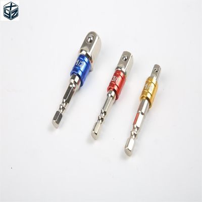 CRV Chrom-Vanadium-Stahl Silber 1/4' 54mm Universal-Steckdosenadapter für langlebige