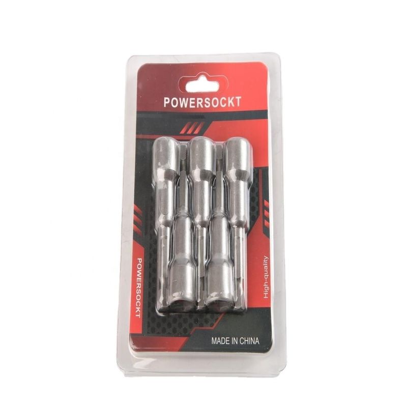Nicht eingestuftes Material der Klasse CRV 6.35 Hexagon 10mm*65mm*5PC Stärker Magnet-Nuss-Treiber-Set