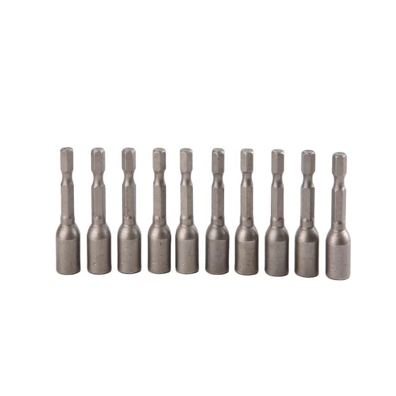 1/4 Zoll Antrieb Größe CRV Material 6.35 Hexagon 9mm*42mm*10PC Starker Magnet-Nuss-Treiber-Set